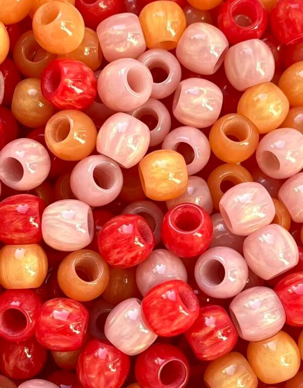 100pcs Resin Large Beads Big Hole Mixed Random for Chunky Jewelry