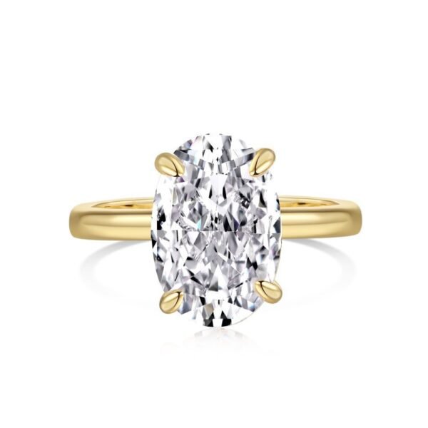 Oval Diamond Ring | 925 Sterling Silver