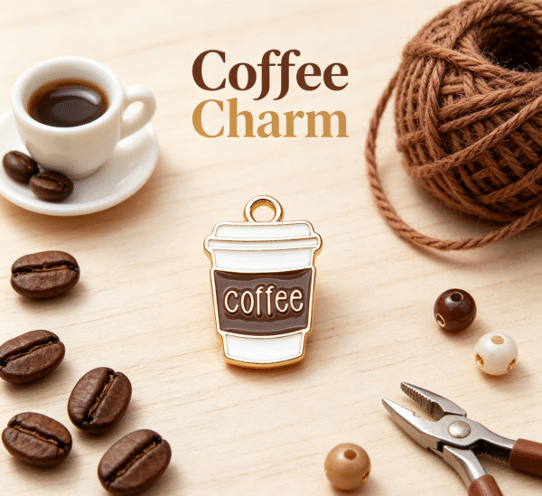 1pc 18mm*11mm coffee Charms Pendant
